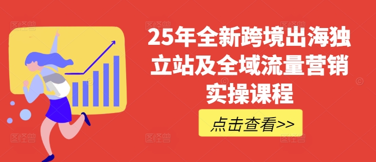 25年全新跨境出海独立站及全域流量营销实操课程，跨境电商独立站TIKTOK全域营销普货特货玩法大全-知行创·网创