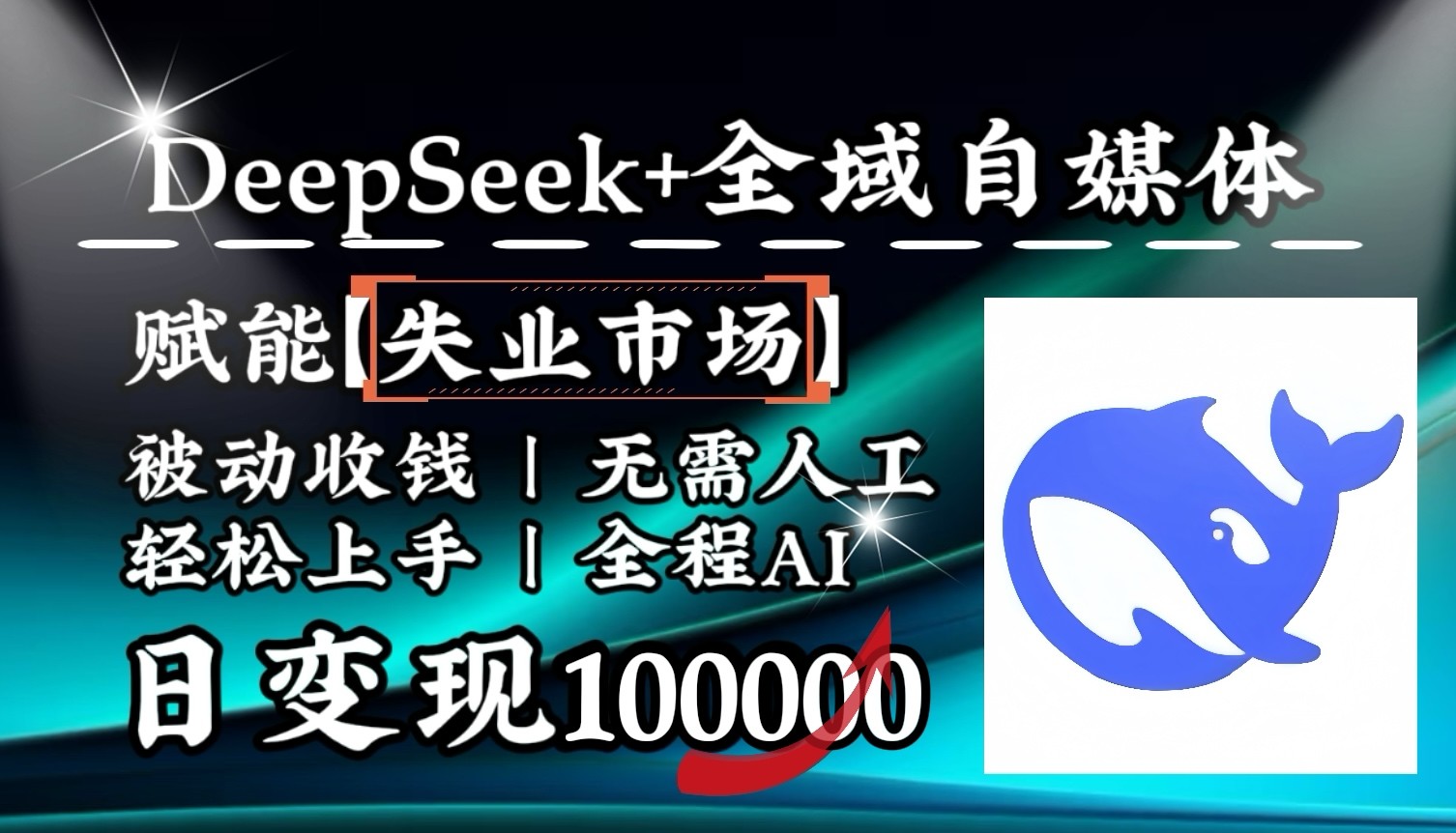 降维打击，DeepSeek+失业市场，全自动操作，结合人人刚需，单月利润轻松破100000＋-福缘网-知行创·网创