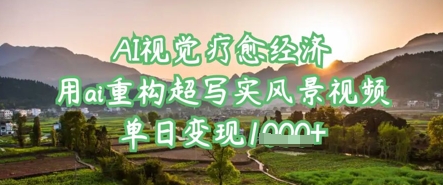 AI视觉疗愈经济：用ai重构超写实风景视频，单日变现多张-知行创·网创