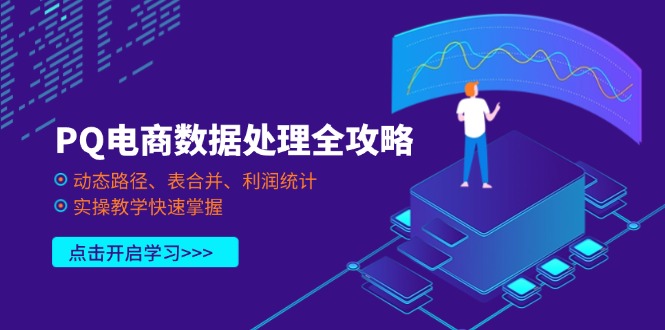 PQ电商数据处理全攻略，动态路径、表合并、利润统计，实操教学快速掌握-知行创·网创