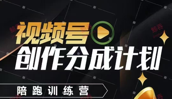 视频号创作分成计划陪跑训练营，手把手教会你如何制作视频，细水长流型项目-知行创·网创