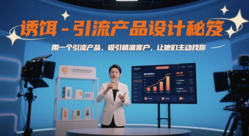 诱饵-引流产品设计秘笈，用一个引流产品，吸引精准客户，让他们主动找你-知行创·网创