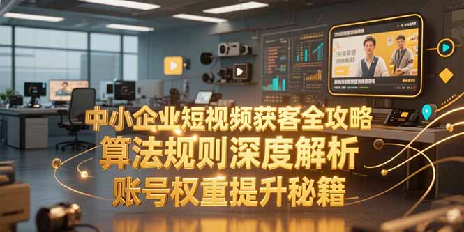 中小企业短视频获客全攻略，算法规则深度解析，账号权重提升秘籍-知行创·网创