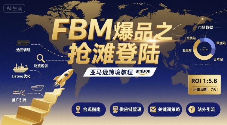 FBM爆品之抢滩登陆-亚马逊跨境教程-知行创·网创