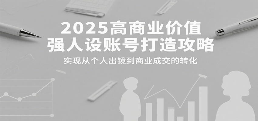 2025高商业价值强人设账号打造攻略，实现从个人出镜到商业成交的转化-知行创·网创