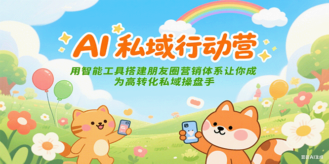 AI私域行动营：用智能工具搭建朋友圈营销体系让你成为高转化私域操盘手-知行创·网创