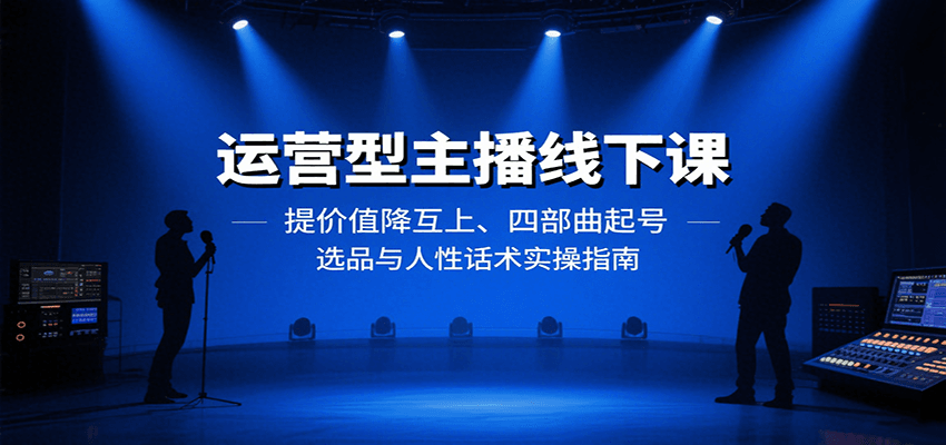 运营型主播线下课：提价值降互上、四部曲起号、选品与人性话术实操指南-知行创·网创