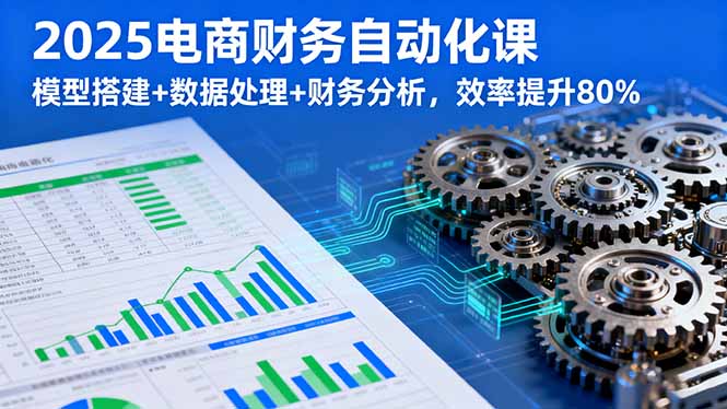 2025电商财务自动化课，模型搭建+数据处理+财务分析，效率提升80%-知行创·网创