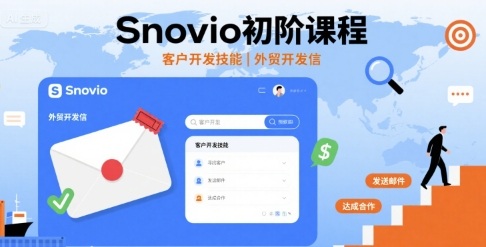 Snovio初阶课程，客户开发技能，外贸开发信-知行创·网创