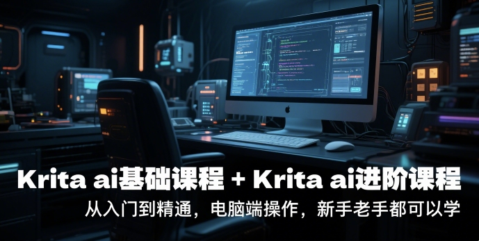 krita ai基础课程+Krita ai进阶课程，从入门到精通，电脑端操作，新手老手都可以学-知行创·网创