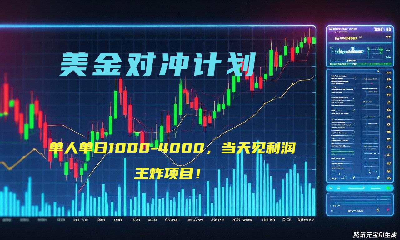 2025年最暴力项目“美金先登计划”最新最强对冲战法，每日实际收益1K-4K-知行创·网创