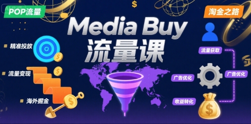 Media Buy之POP流量课，带你开启海外Media Buy淘金之路-知行创·网创