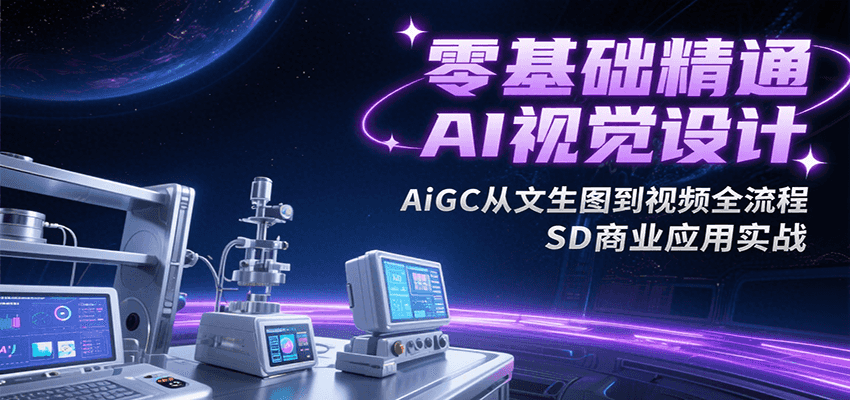 零基础精通AI视觉设计，AiGC从文生图到视频全流程，SD商业应用实战-知行创·网创