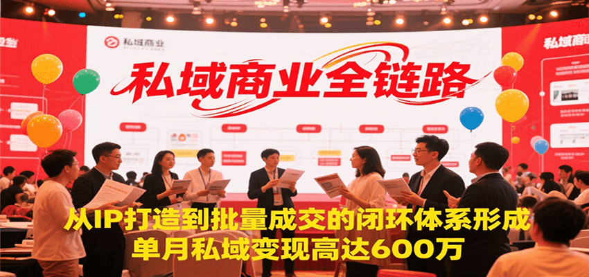 私域商业全链路，从IP打造到批量成交的闭环体系形成，单月私域变现600万-知行创·网创