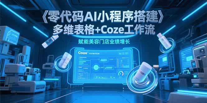 零代码AI小程序搭建，多维表格+Coze工作流，赋能美容门店业绩增长-知行创·网创