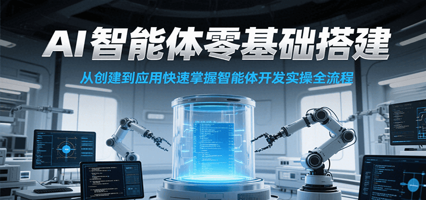 AI智能体零基础搭建实操课，从创建到应用快速掌握智能体开发全流程！-知行创·网创