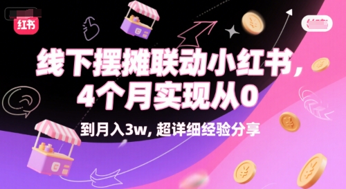 线下摆摊联动小红书，4 个月实现从 0 到月入3w，超详细经验分享-知行创·网创