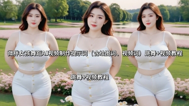 微胖女孩舞蹈AI视频制作提示词(含绘图词、视频词) 跳舞+视频教程-知行创·网创