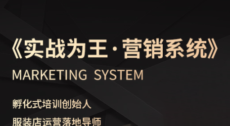 老杨·服装老板必修课《实战为王-营销系统》实现业绩被动式增长-知行创·网创
