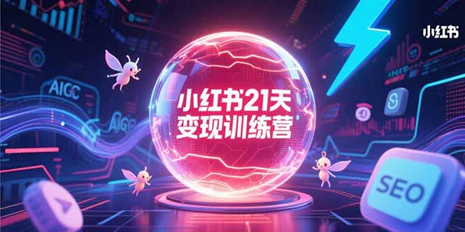 小红书21天变现训练营，AIGC工具高效应用，SEO优化核心技巧-知行创·网创