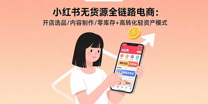 小红书无货源全链路电商：开店选品/内容制作/零库存+高转化轻资产模式-知行创·网创
