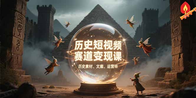 历史短视频赛道变现课，百集素材库应用，文案剪辑技巧，账号运营全案-知行创·网创