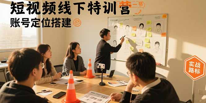 短视频线下特训营：账号定位搭建/口播号拍摄剪辑/直播间流量入口/变现实战-知行创·网创