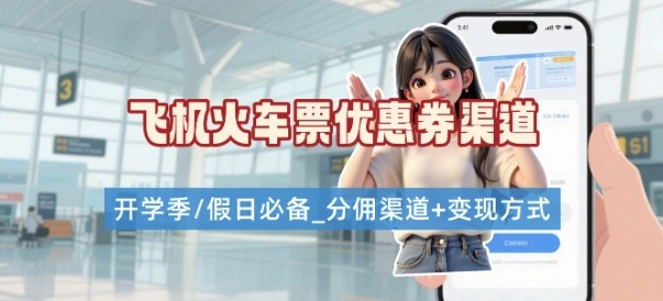 学生党必看！机票火车票优惠券申请渠道 + 项目打法，开学季节日速存-知行创·网创