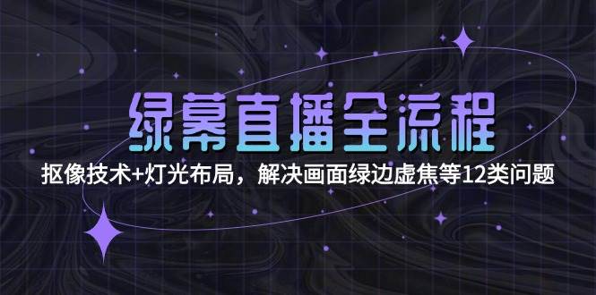 绿幕直播全流程：抠像技术+灯光布局，解决画面绿边虚焦等12类问题-知行创·网创