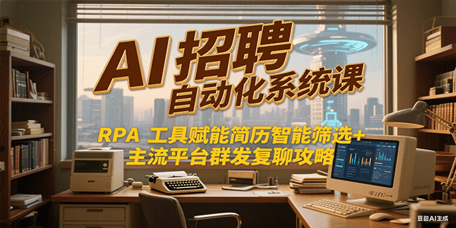 AI招聘自动化系统课，RPA工具赋能简历智能筛选+主流平台群发复聊全攻略-知行创·网创