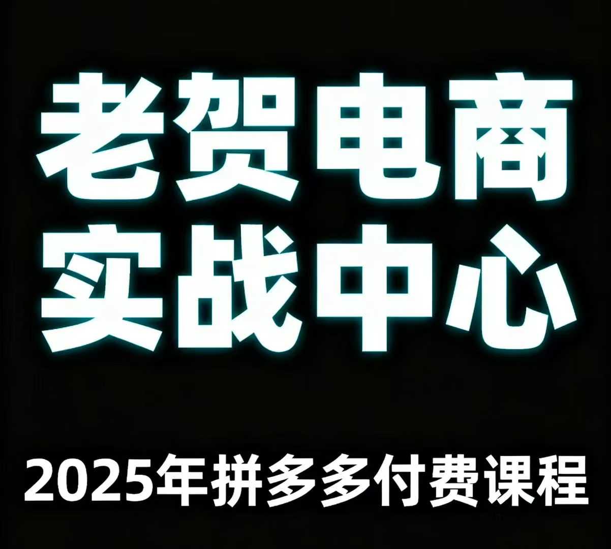 老贺电商2025年拼多多付费课程，用通俗易懂的方法告诉你多多怎么玩-知行创·网创