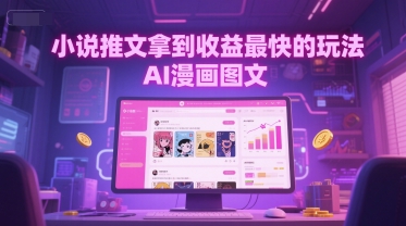 小说推文拿到收益最快的玩法，AI漫画图文-知行创·网创