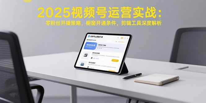 2025视频号运营实战：零粉丝开播策略，橱窗开通条件，剪辑工具深度解析-知行创·网创