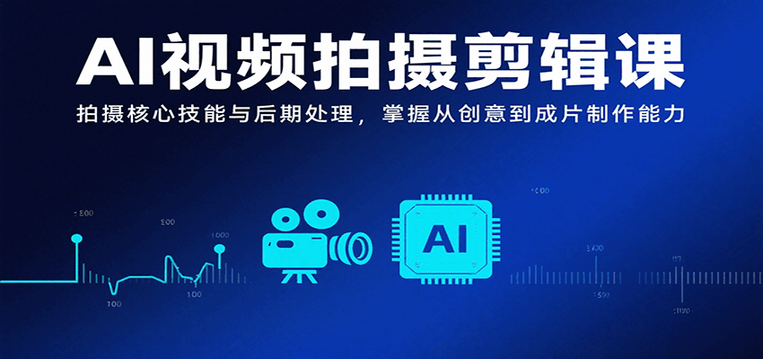 AI视频拍摄剪辑课，拍摄核心技能与后期处理，掌握从创意到成片制作能力-知行创·网创