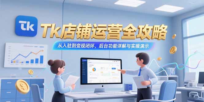 Tk店铺运营全攻略，从入驻到变现闭环，后台功能详解与实操演示-知行创·网创