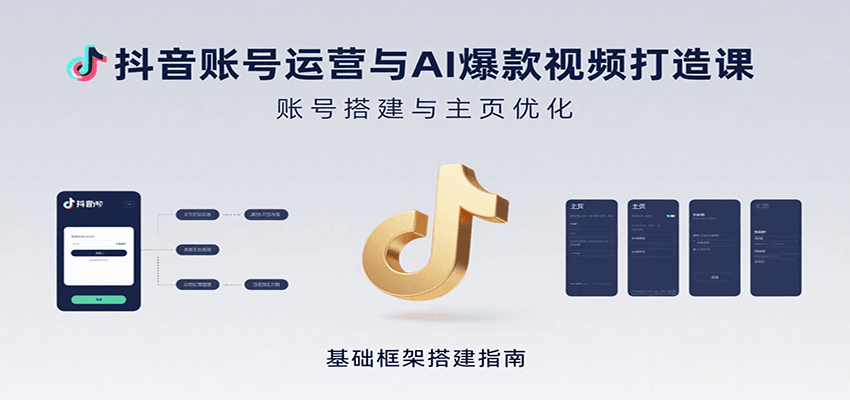 抖音账号运营与AI爆款视频打造课：含账号搭建、运营及多种AI特效视频制作方法-知行创·网创