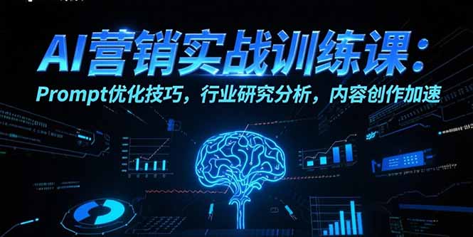 AI营销实战训练课：Prompt优化技巧，行业研究分析，内容创作加速-知行创·网创