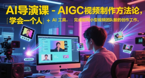 AI导演课-AIGC视频制作方法论，学会一个人+AI工具，完成如同小型视频团队般的创作工作，实现导演梦-知行创·网创