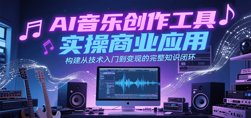 AI音乐创作工具实操商业应用，构建从技术入门到变现的完整知识闭环-知行创·网创