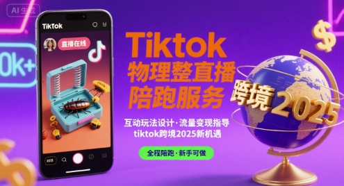 Tiktok物理整蛊直播陪跑服务-tiktok跨境2025-知行创·网创