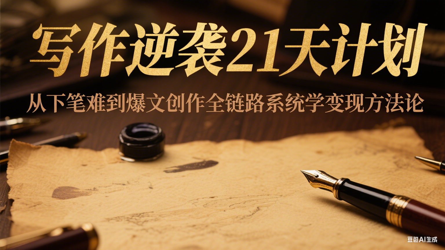 写作逆袭21天计划：从下笔难到爆文创作全链路系统学变现方法论-知行创·网创