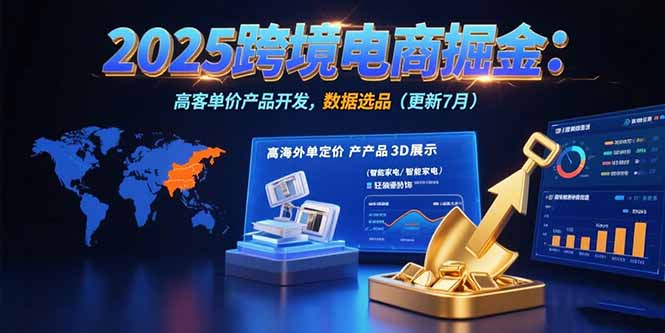 2025跨境电商掘金：蓝海市场定位，高客单价产品开发，数据选品(更新7月-知行创·网创