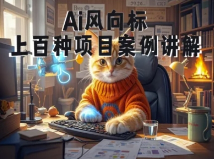 Ai风向标-附100种项目案例玩法-0基础小白到大神ai视频商业应用教学-知行创·网创