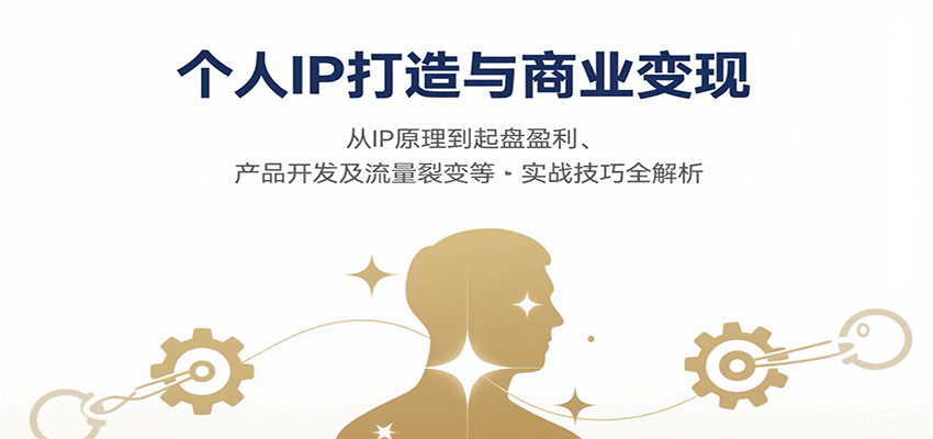 个人IP打造与商业变现，从IP原理到起盘盈利、产品开发及流量裂变等实战技巧全解析-知行创·网创