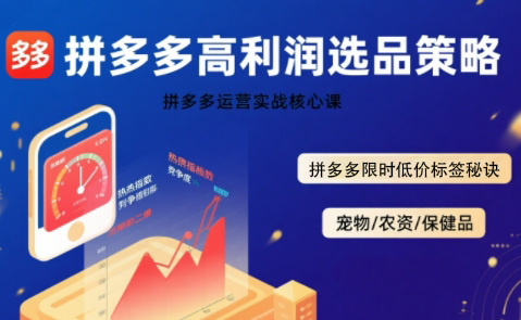 久号老师·拼多多选品暴利技术实战课-知行创·网创