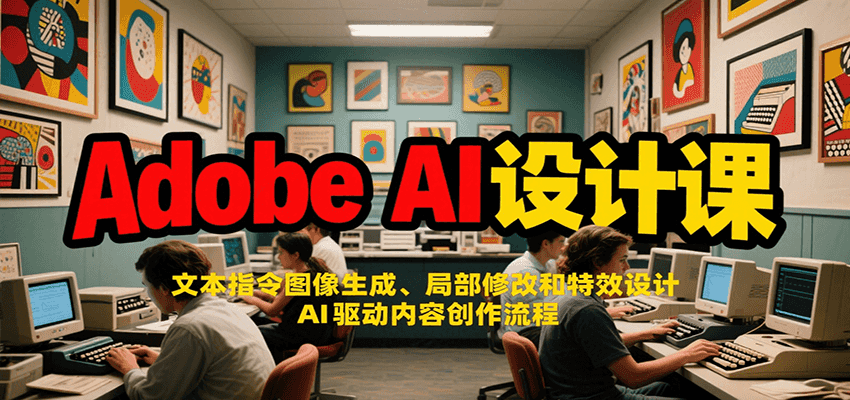 Adobe AI设计课：文本指令图像生成、局部修改和特效设计，AI驱动内容创作流程-知行创·网创
